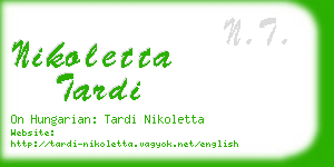 nikoletta tardi business card